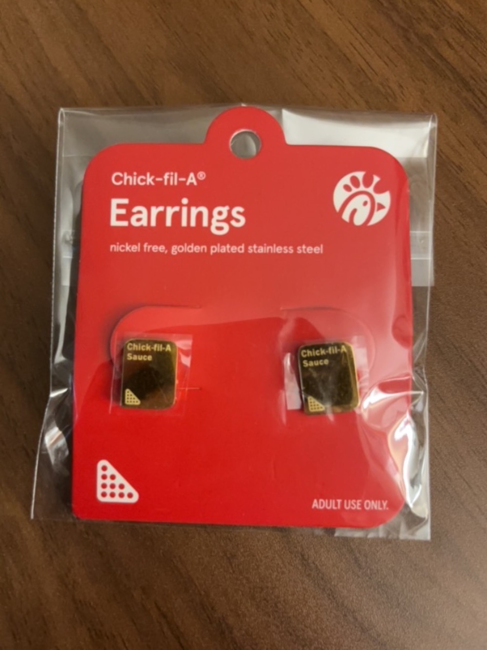 Chick-fil-A Sauce Earrings – Nickel Free Gold-Tone, NIP